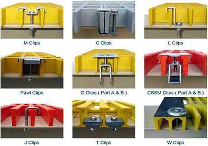 Fiberglas Grating Clips für sichere Befestigung von Gitterrosten